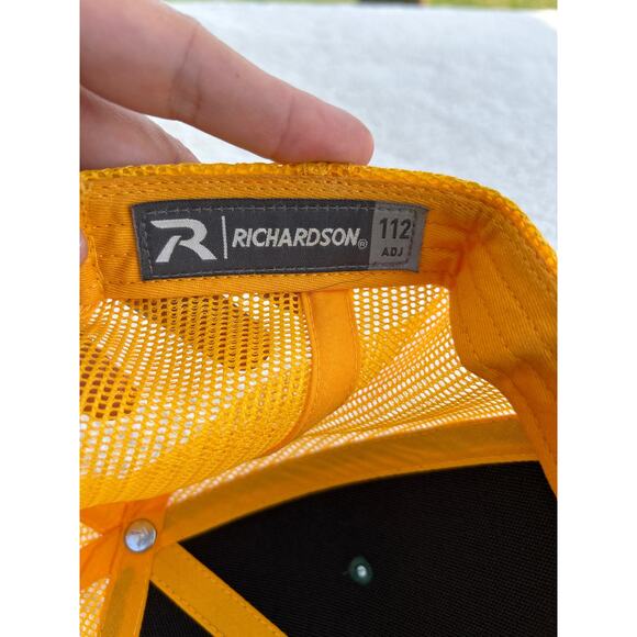 Funk Factory Hat Green Yellow Trucker Cap Snap Back Richardson 112 Adjustable - Picture 14 of 14